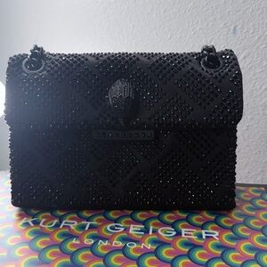 Kurt Geiger Black Embellished Crossbody Bag